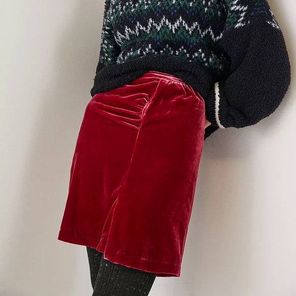 Anthropologie Monroe Velvet Mini Skirt - Picture 3 of 4